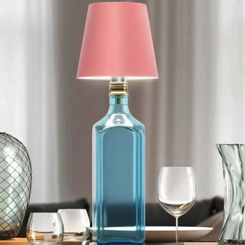 Rechargeable Bottle-Shaped Lamp with Adjustable Light Source for Home Decor