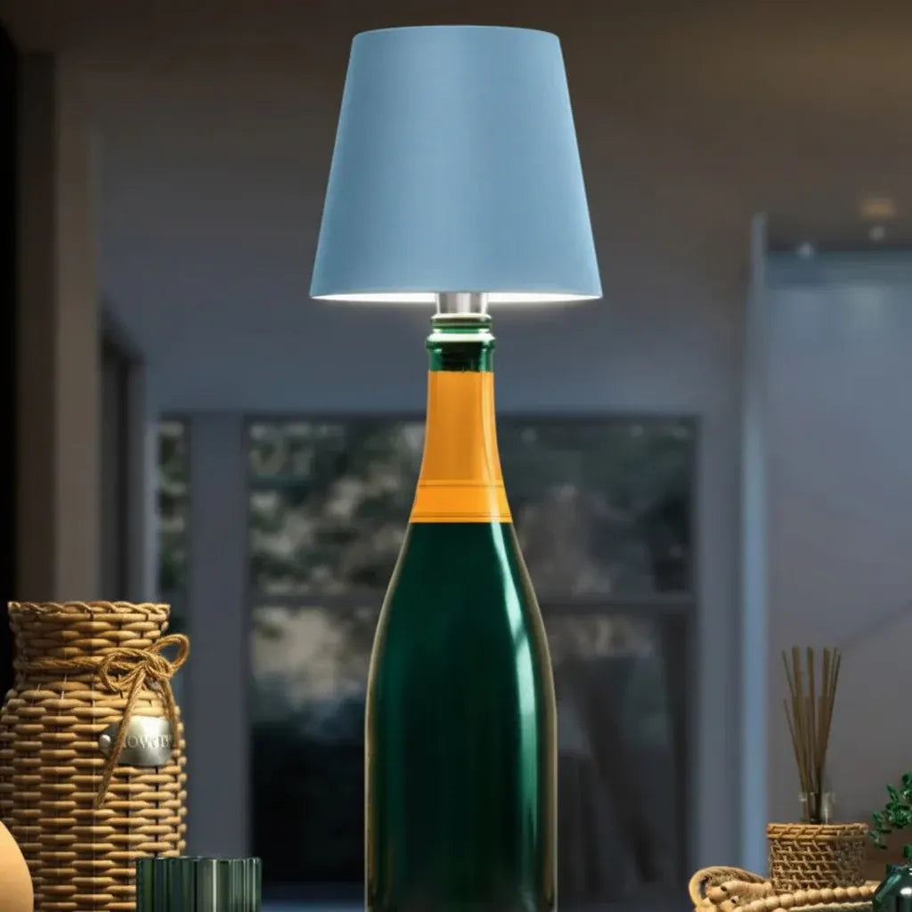 Rechargeable Bottle-Shaped Lamp with Adjustable Light Source for Home Decor