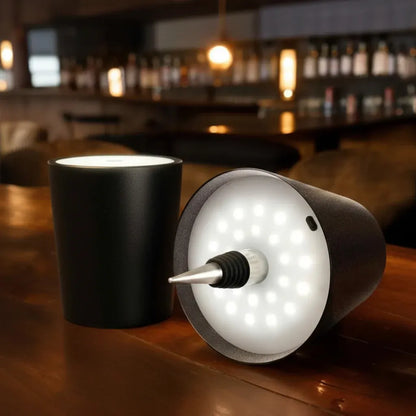 Rechargeable Bottle-Shaped Lamp with Adjustable Light Source for Home Decor