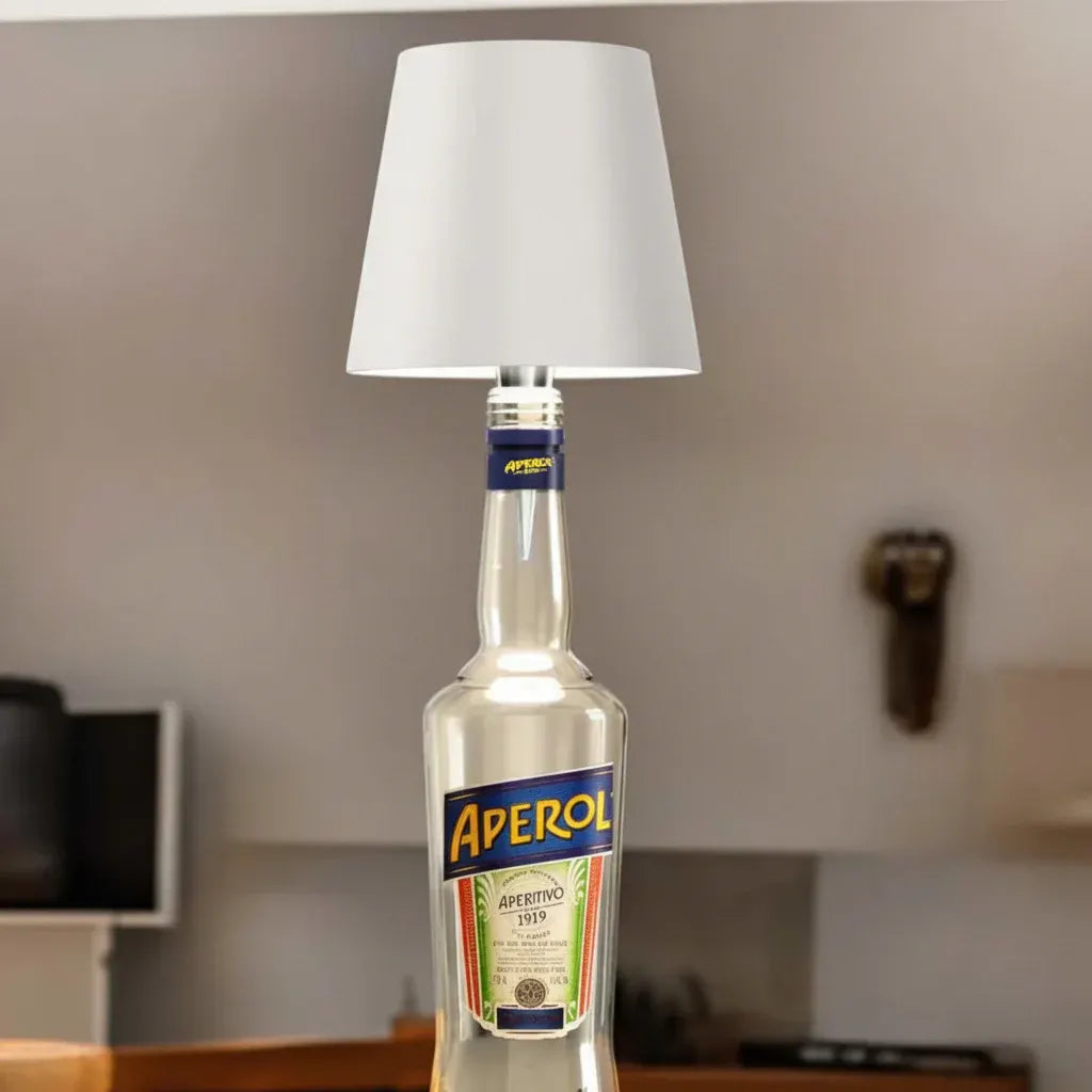Rechargeable Bottle-Shaped Lamp with Adjustable Light Source for Home Decor