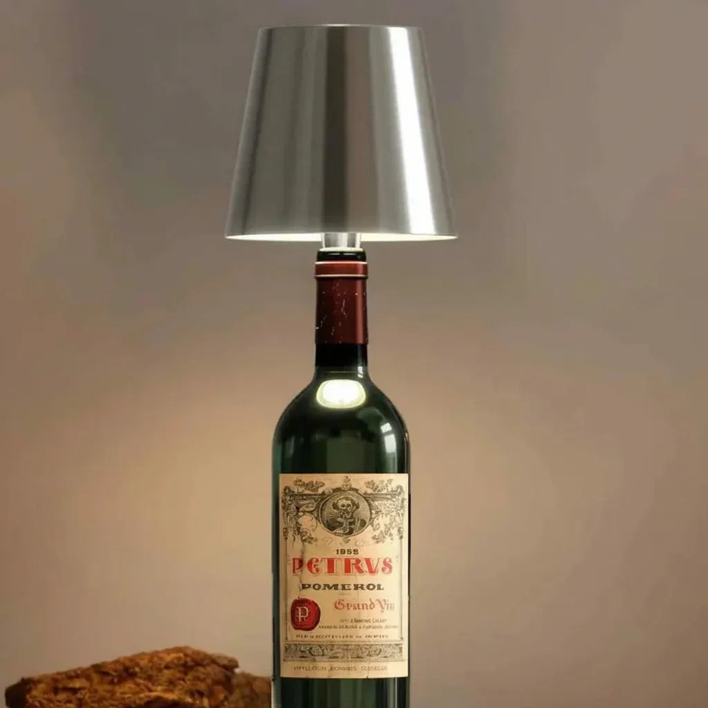 Rechargeable Bottle-Shaped Lamp with Adjustable Light Source for Home Decor