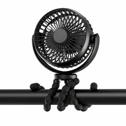 Rechargeable Clip-On USB Portable Desk Cooling Fan
