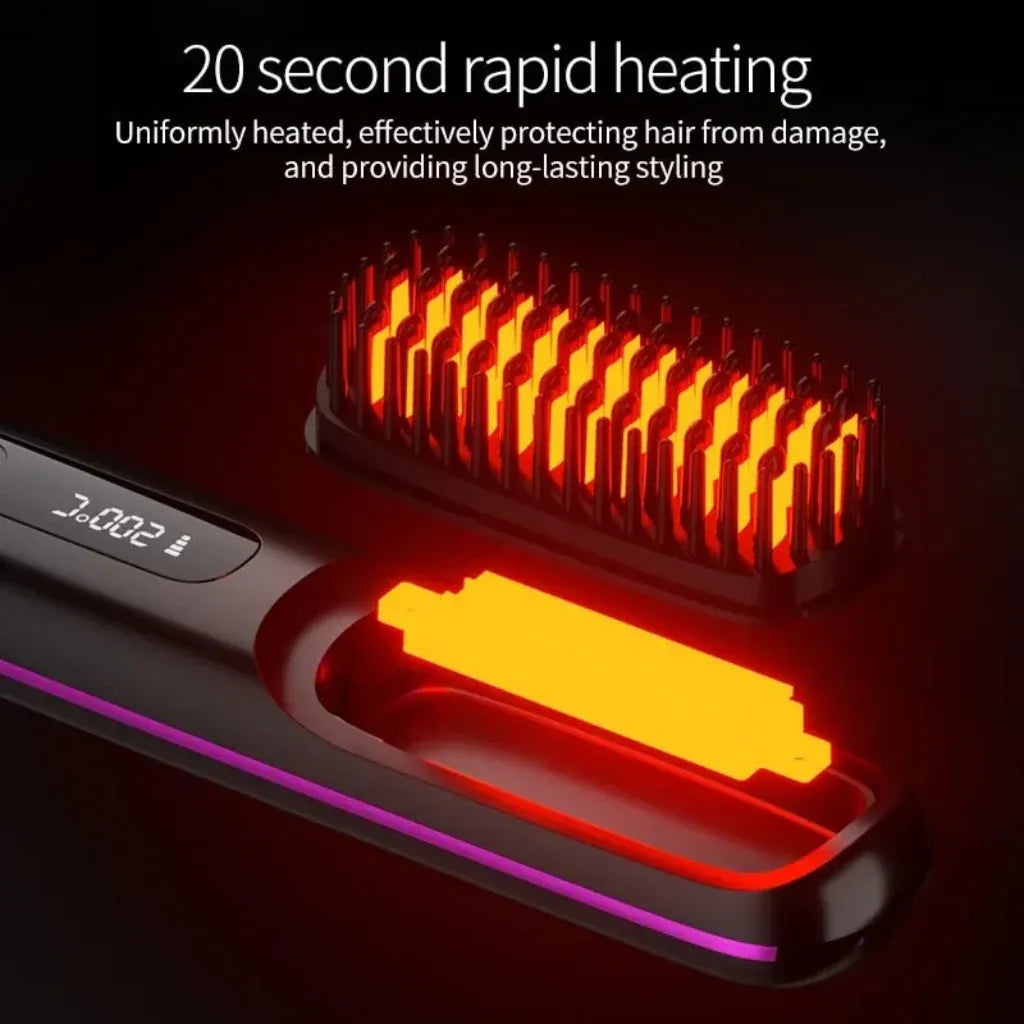 Rechargeable Cordless Ceramic Hair Straightener Portable Styling Tool