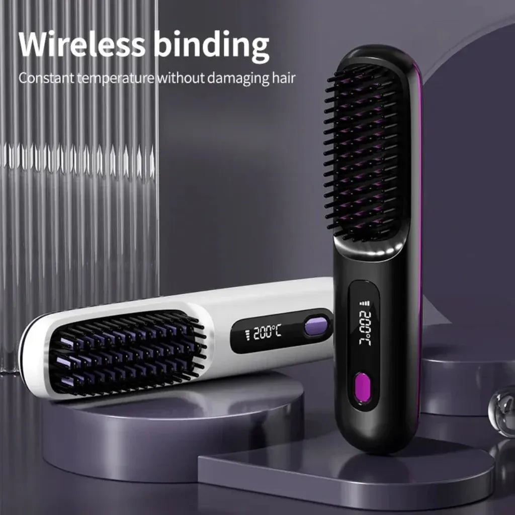 Rechargeable Cordless Ceramic Hair Straightener Portable Styling Tool
