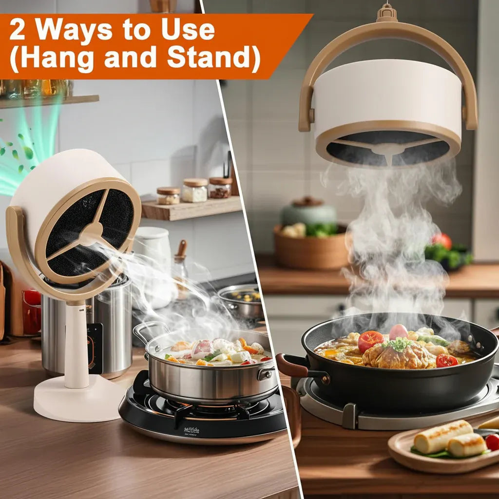 Rechargeable Cordless Kitchen Exhaust Fan for Portable Range Hood Use