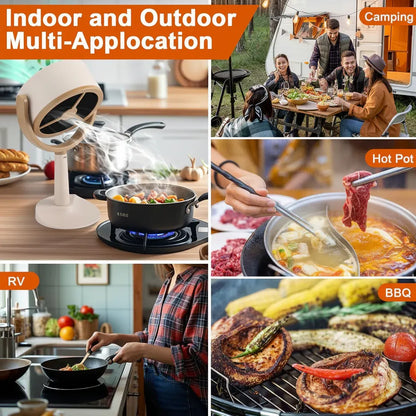 Rechargeable Cordless Kitchen Exhaust Fan for Portable Range Hood Use