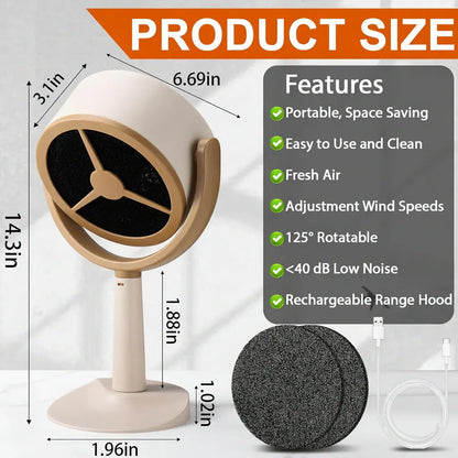 Rechargeable Cordless Kitchen Exhaust Fan for Portable Range Hood Use