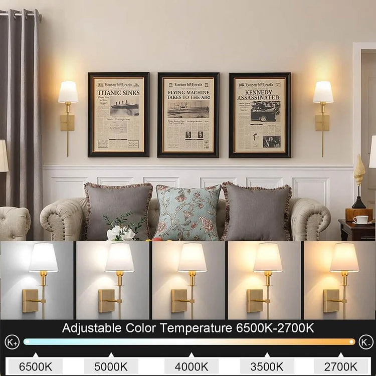 Rechargeable Cordless LED Wall Sconce Light – Set of 2