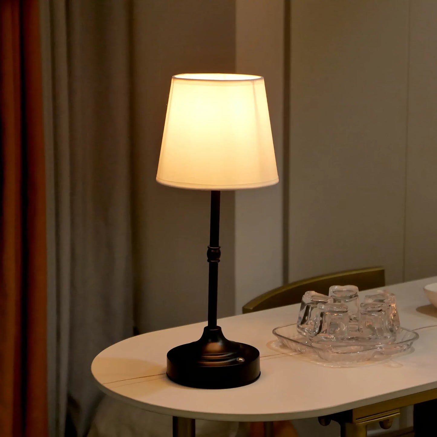 Rechargeable Cordless Table Lamp with Dimmable USB Charging