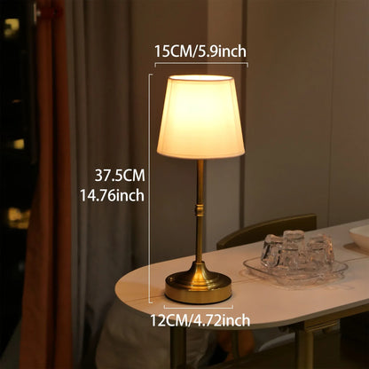 Rechargeable Cordless Table Lamp with Dimmable USB Charging