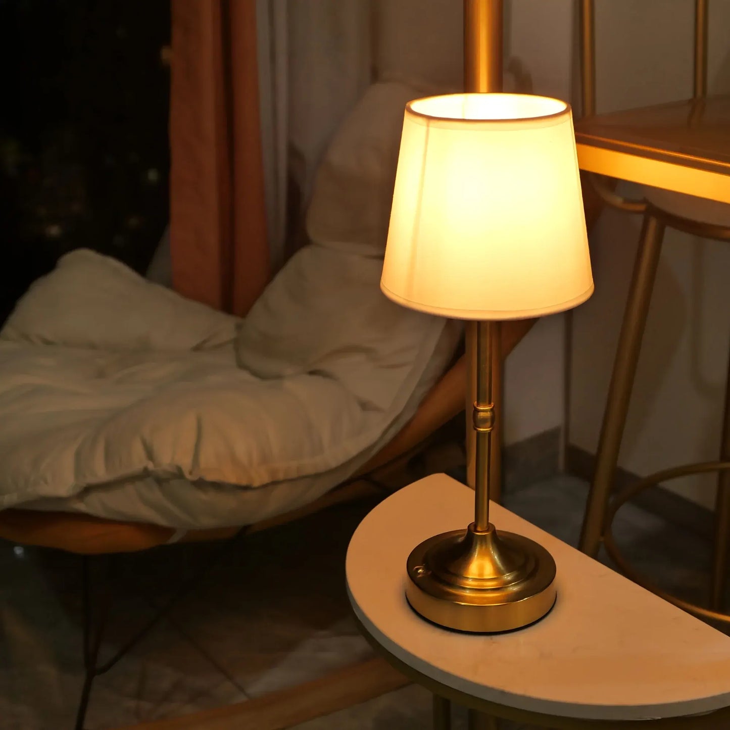 Rechargeable Cordless Table Lamp with Dimmable USB Charging