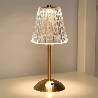 Rechargeable Crystal Touch Lamp with USB Charging