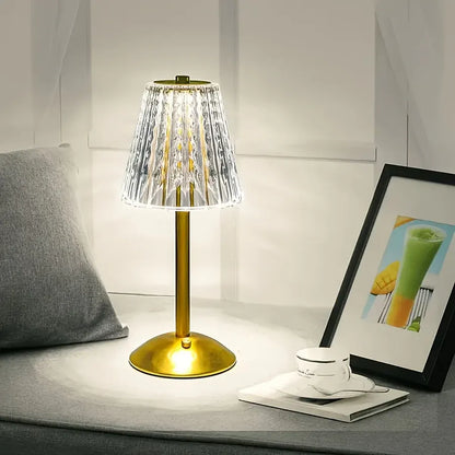 Rechargeable Crystal Touch Lamp with USB Charging