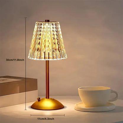 Rechargeable Crystal Touch Lamp with USB Charging
