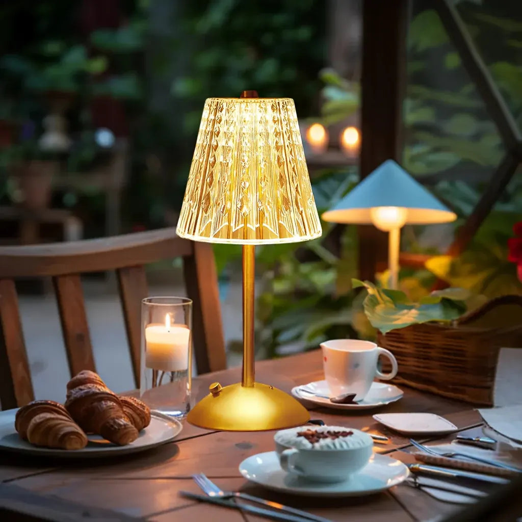 Rechargeable Crystal Touch Lamp with USB Charging