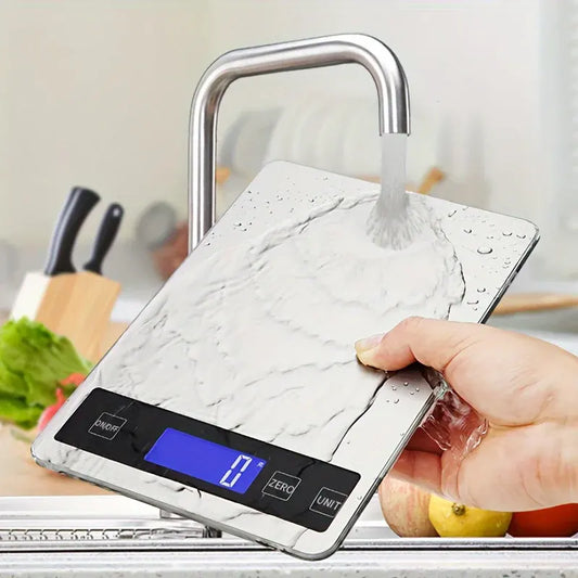 Rechargeable Digital Kitchen Scale 15kg - USB Precision Food Weight Meter