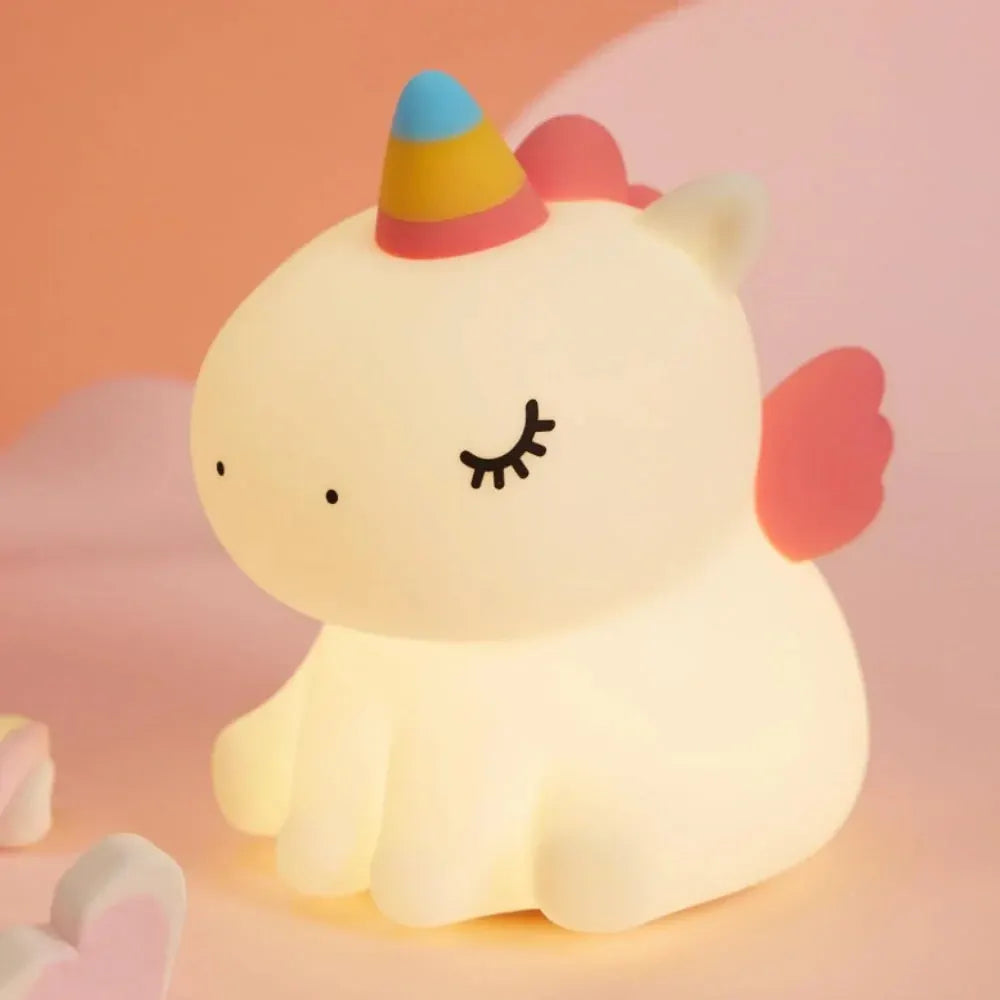 Rechargeable Dimmable Animal Bedside Night Light for Kids