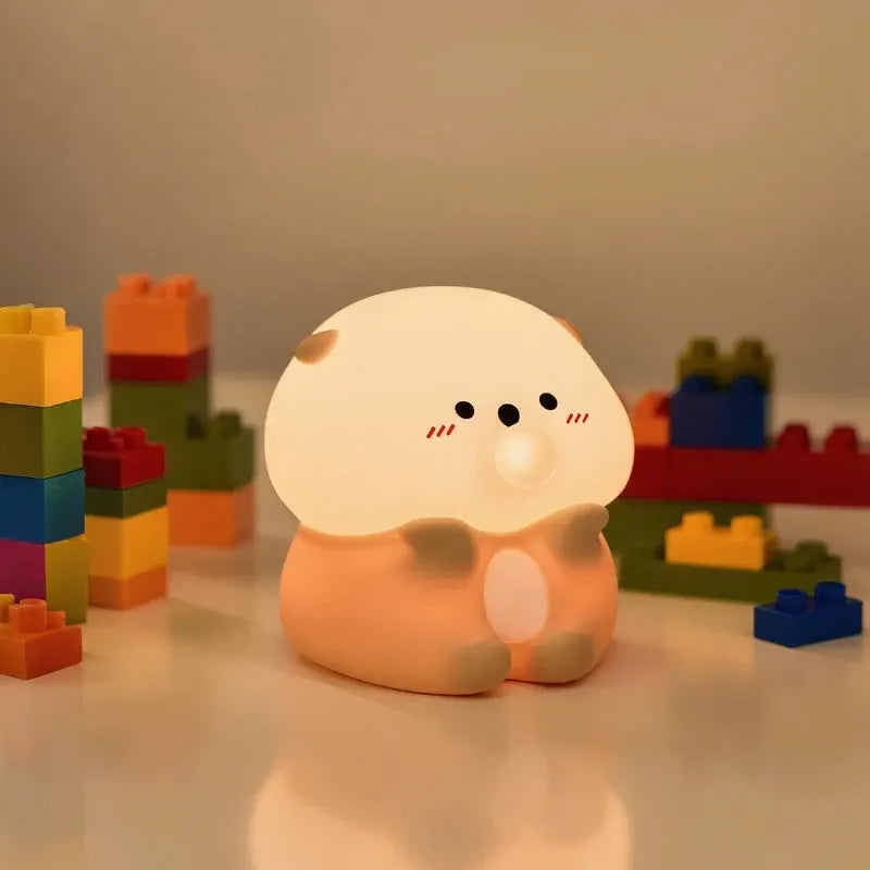 Rechargeable Dimmable Animal Bedside Night Light for Kids