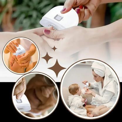 Rechargeable Electric Nail Clipper with LED Light Trimmer