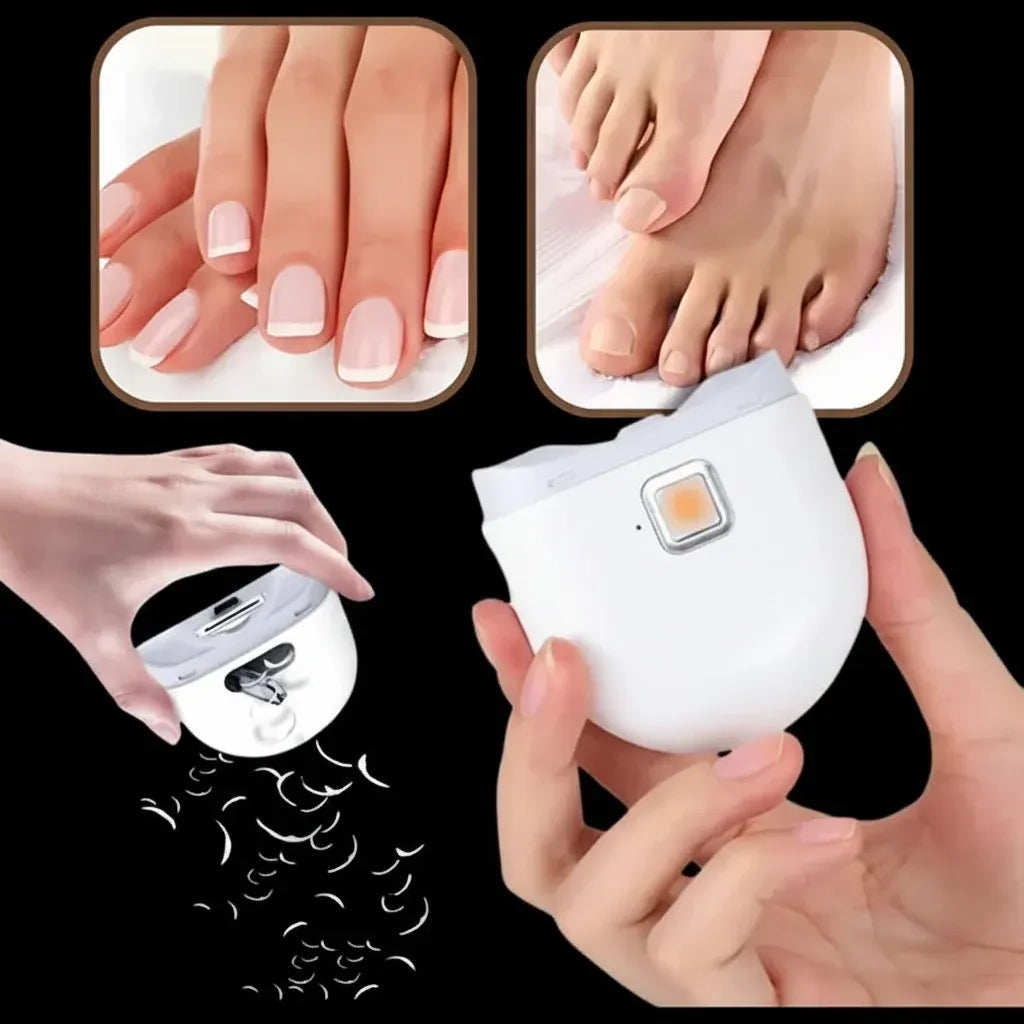 Rechargeable Electric Nail Clipper with LED Light Trimmer