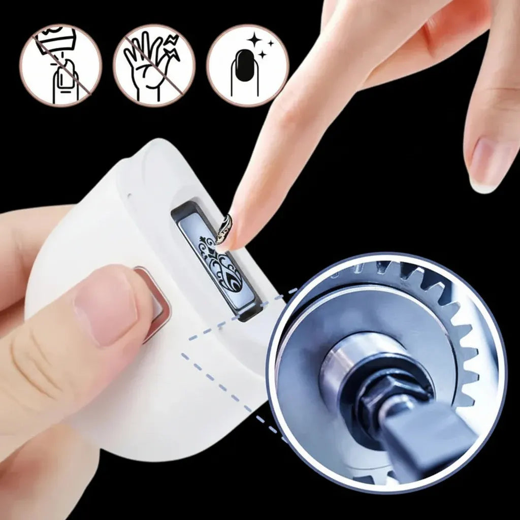 Rechargeable Electric Nail Clipper with LED Light Trimmer