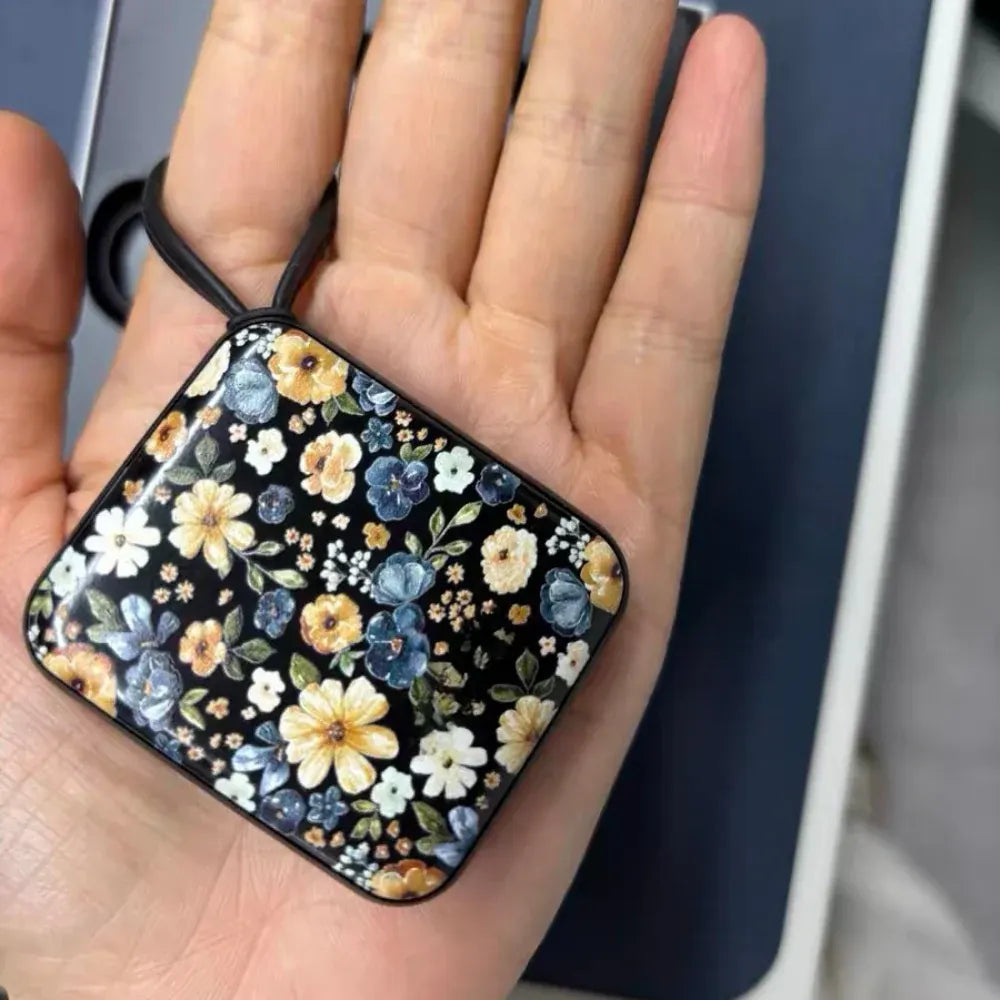 Rechargeable Electric Pocket Hand Warmer with Floral Design