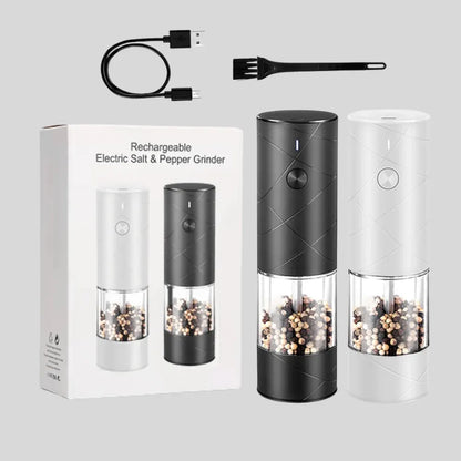 Rechargeable Electric Salt & Pepper Grinder with LED Light