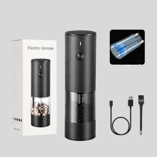 Rechargeable Electric Salt & Pepper Grinder with LED Light