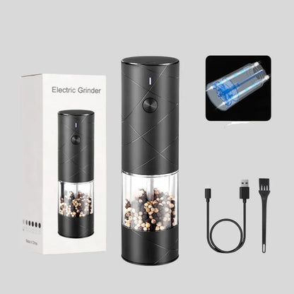 Rechargeable Electric Salt & Pepper Grinder with LED Light