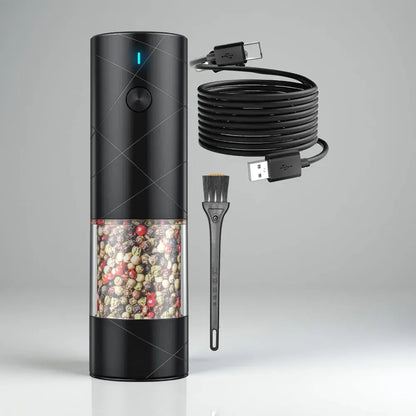 Rechargeable Electric Salt & Pepper Grinder with LED Light
