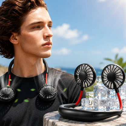 Rechargeable Hands-Free Portable Neck Cooling Fan