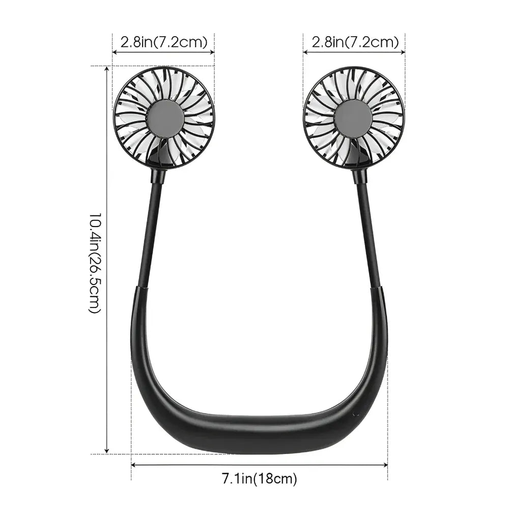 Rechargeable Hands-Free Portable Neck Cooling Fan