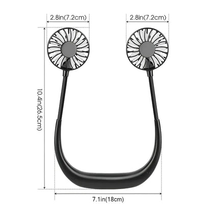 Rechargeable Hands-Free Portable Neck Cooling Fan