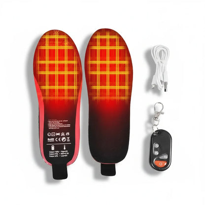 Rechargeable Heated Shoe Insoles with Wireless Remote for Winter Warmth