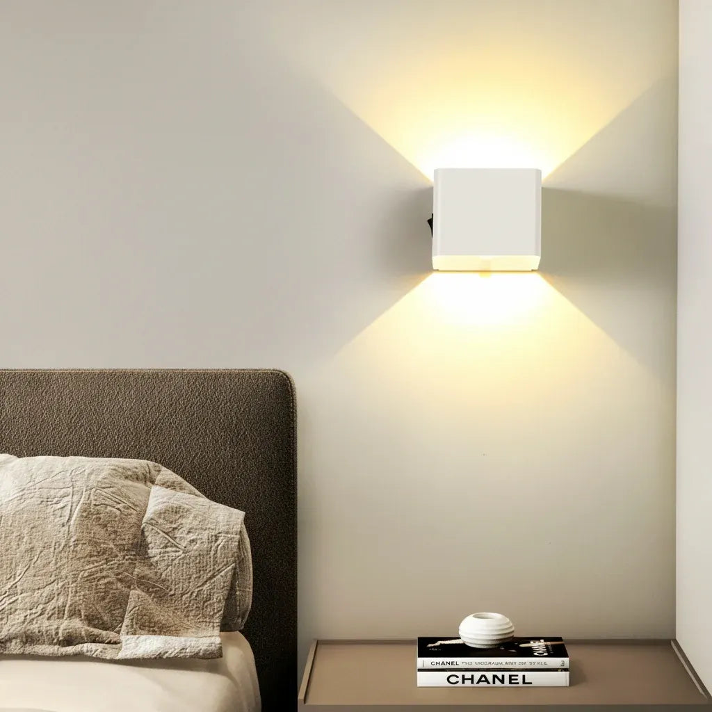 Rechargeable LED Cube Wall Light with Motion Sensor