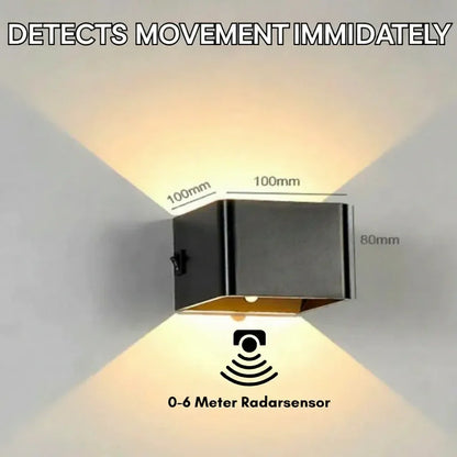 Rechargeable LED Cube Wall Light with Motion Sensor