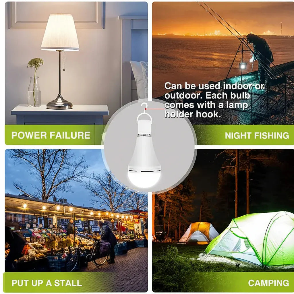 Rechargeable LED Emergency Bulb with Backup Power White Lighting