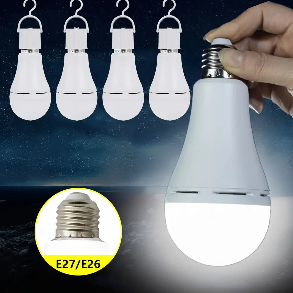 Rechargeable LED Emergency Bulb with Backup Power White Lighting