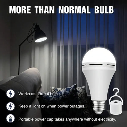 Rechargeable LED Emergency Bulb with Backup Power White Lighting
