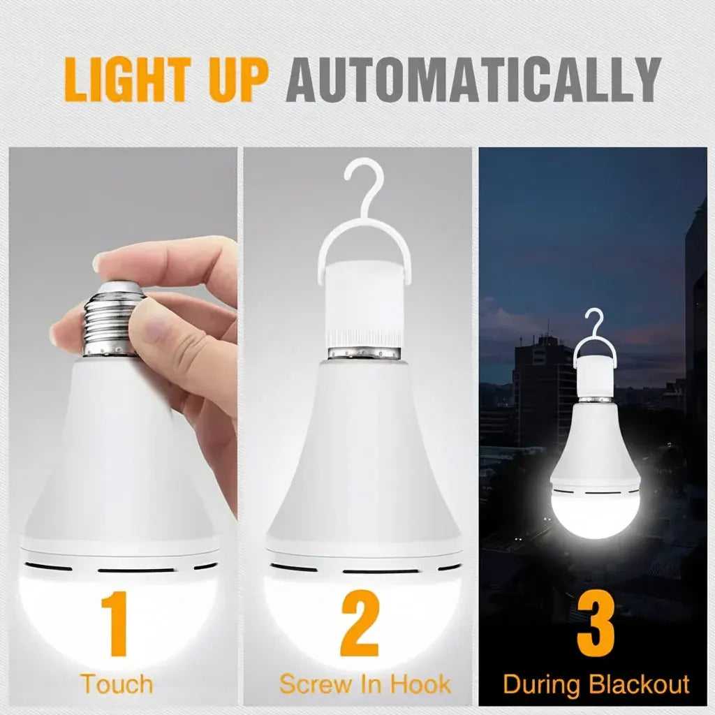 Rechargeable LED Emergency Bulb with Backup Power White Lighting