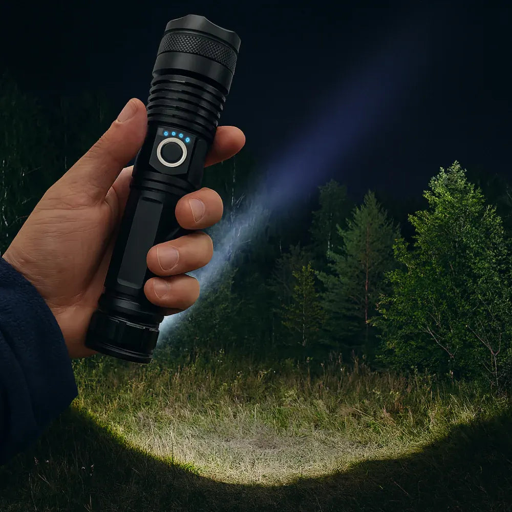 Rechargeable LED Handheld Flashlight for Outdoor Use