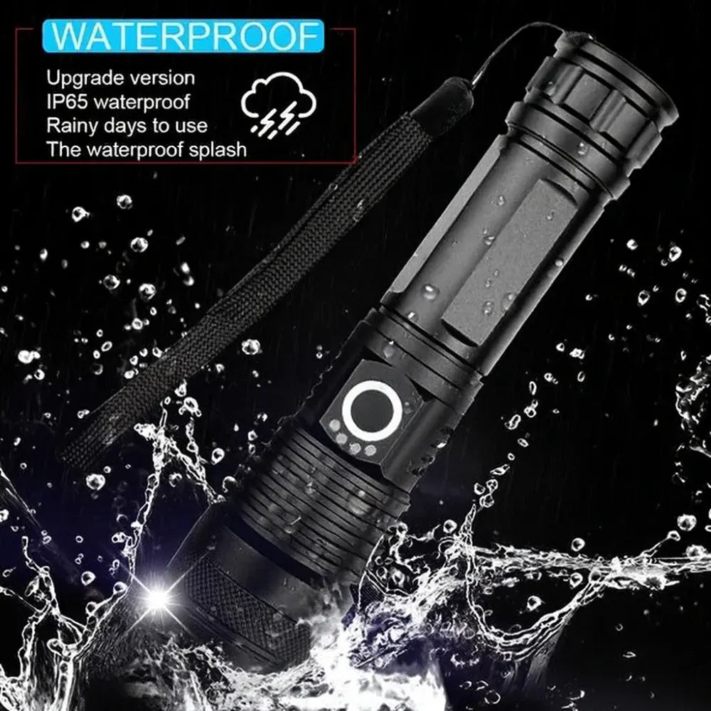 Rechargeable LED Handheld Flashlight for Outdoor Use