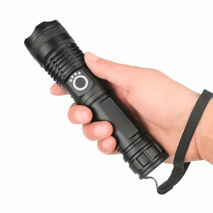 Rechargeable LED Handheld Flashlight for Outdoor Use