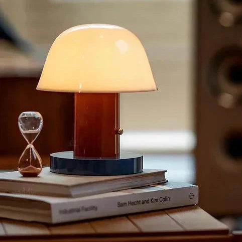 Rechargeable LED Mushroom Table Lamp | Modern Cordless Night Light