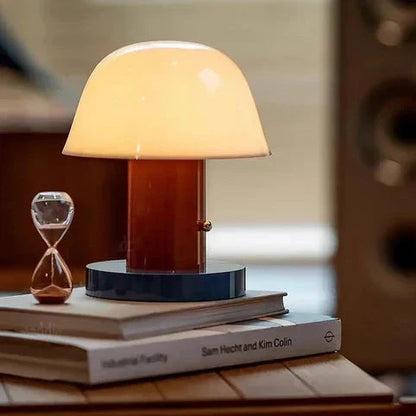 Rechargeable LED Mushroom Table Lamp | Modern Cordless Night Light