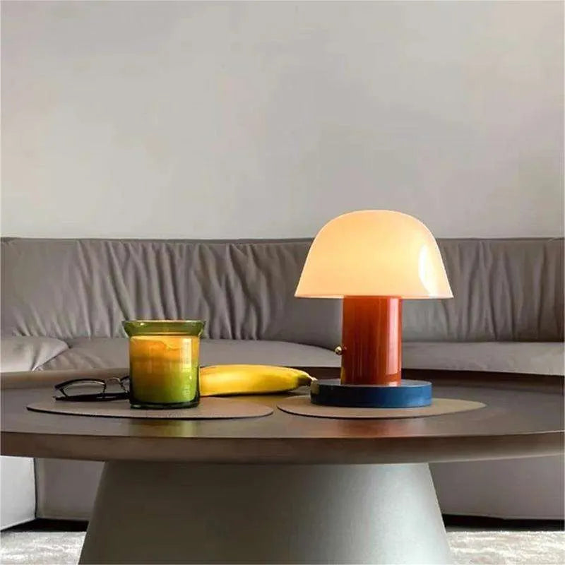 Rechargeable LED Mushroom Table Lamp | Modern Cordless Night Light