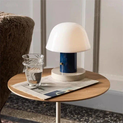Rechargeable LED Mushroom Table Lamp | Modern Cordless Night Light