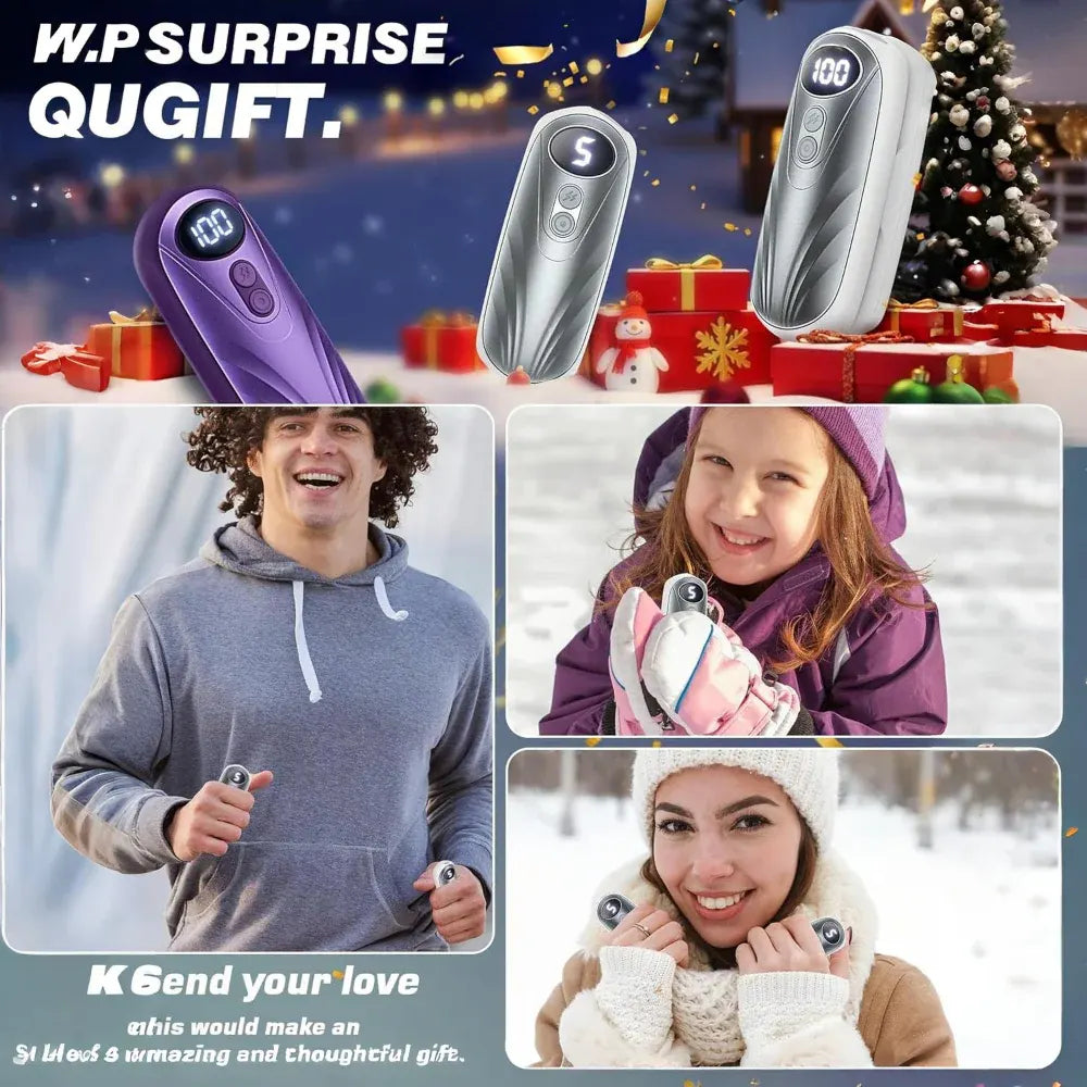 Rechargeable LED Pocket Hand Warmer Set