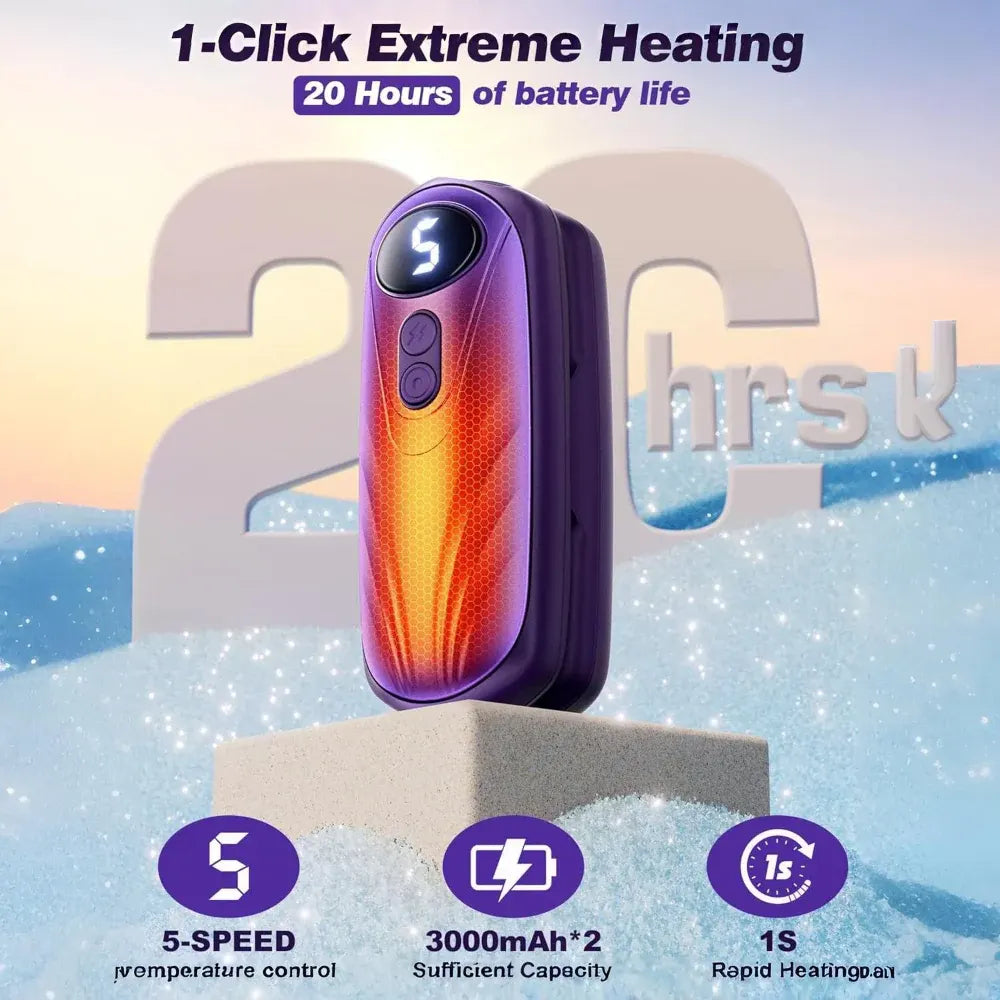 Rechargeable LED Pocket Hand Warmer Set
