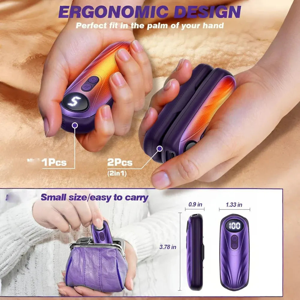 Rechargeable LED Pocket Hand Warmer Set